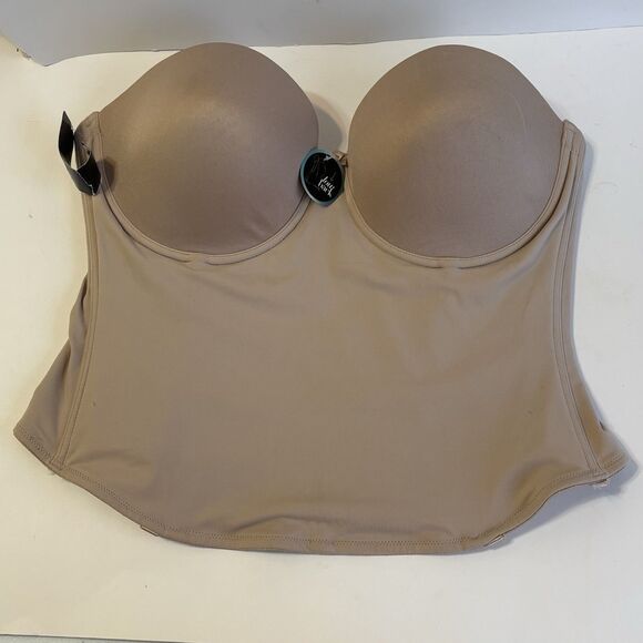 Va Bien 36E Nude Ultra Lift Hourglass Bustier With Optional Straps Low Back - Picture 2 of 12
